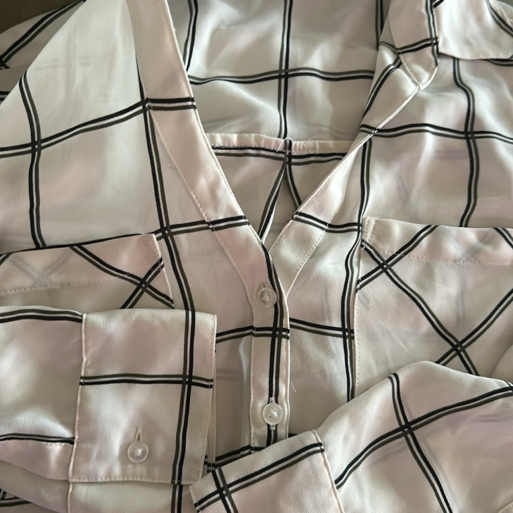 White blouse with stripes from Express - Picture 2 of 5